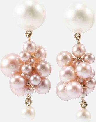 Sophie Bille Brahe Botticelli 14kt gold earrings with pearls
