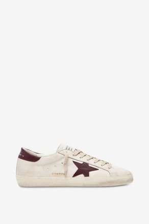 Golden Goose Niedrige Sneakers aus gealtertem Leder Super Star