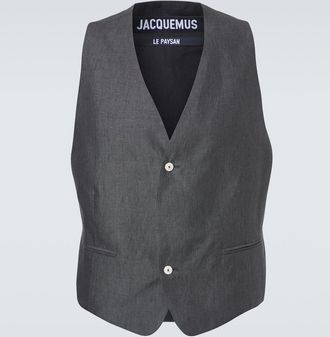 Jacquemus Paysan striped linen vest