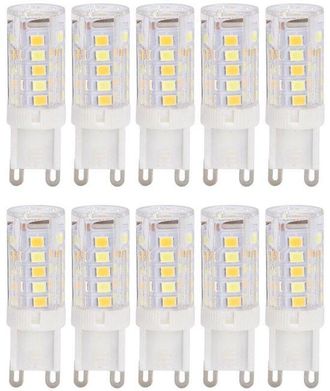 OEM 10 Bombillas Led Individuales De 3 W Con Interruptor G9 Y Regulador De Intensidad