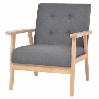 vidaXL Poltrona Grigio Scuro In Tessuto - Vidaxl