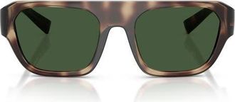 Dolce & Gabbana 54mm Square Sunglasses in Brown Havana /Dark Green at Nordstrom