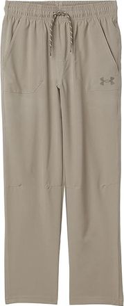 Under Armour Stretch Tech Pants (Big Kid) Boys Workout Timberwolf Taupe : MD (10-12 Big Kid), Elastane/Polyester