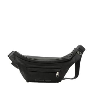 Burberry Pre-owned Nylon Leather Waist Bag - unisex - Vintage Heuptassen - Zwart - ONE Size - Nylon - Vintage