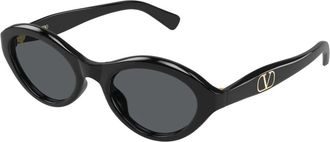 Valentino Sunglasses, female, Black, Size: 52 MM Dauphin Sunglasses