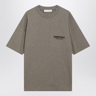Fear of God Grau MElange-T-Shirt mit Logo-Print