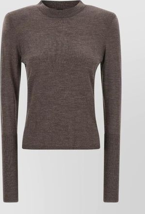 Pinko wool ribbed long-sleeve sweater