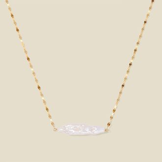 Made by Mary Baroque Pearl Bar Necklace