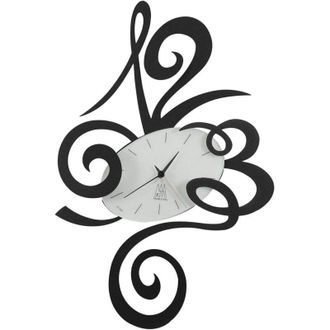 Arti e Mestieri Arti E Mestieri - Orologio da parete Robin nero &Oslash;45 cm in acciaio, design minimal e silenzioso per casa e ufficio, made in Italy