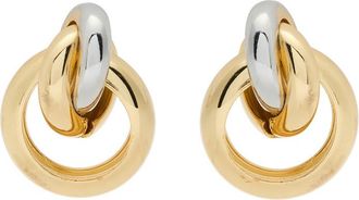 Kenneth Jay Lane Knotted Gold and Rhodium-plated Stud Earrings - One Size