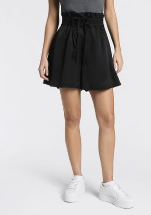 Boss Orange by Hugo Boss Shorts BOSS ORANGE Tacolina Premium Damenmode, Damen, Gr. 34, N-Gr, schwarz 001, Web, Obermaterial: 80% Viskose, 20% Leinen, unifarben, kurz, Hosen Sh