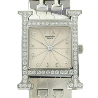 Herm&egrave;s Pre-owned Stainless Steel watches - Dames - Vintage Horloges - Grijs - ONE Size - Vintage