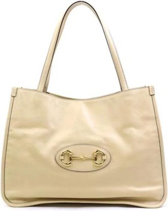 Gucci Pre-owned Tote Bags, female, Beige, Size: ONE SIZE Pre-owned Leather gucci-bags