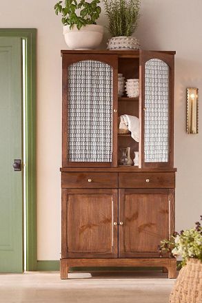 Anthropologie Whitney Curtain Wood Hutch