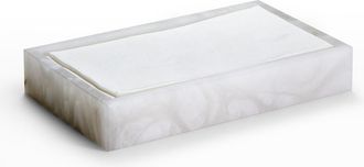 Labrazel Alisa Alabaster Towel Tray, White