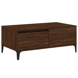 vidaXL Vidaxl - Mesa De Centro Madera Contrachapada Marr&oacute;n Roble 90x50x36,5 Cm