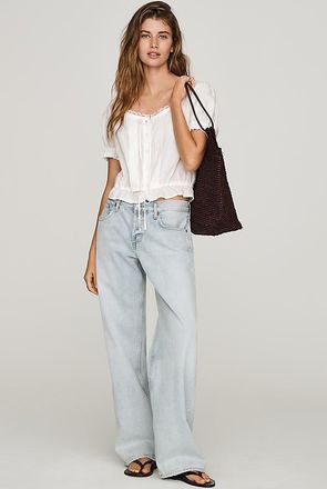 Paige Anessa 31 High-Rise Wide-Leg Jeans