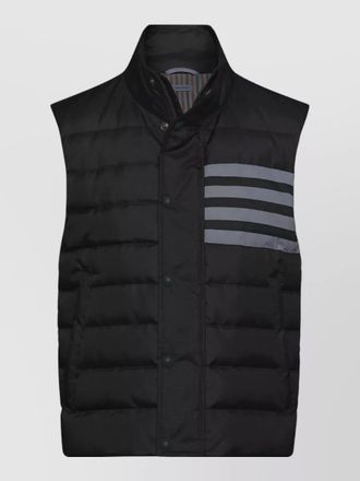 Thom Browne lightweight padded vest striped detail