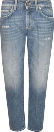 Dondup Straight Jeans - Dames - Regular Fit Jeans - Blauw - W32 - Denim - Jeans
