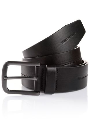 Tom Tailor Synthetikg&uuml;rtel TOM TAILOR TTRoss, Herren, Gr. 80, schwarz, Kunstfaser, unifarben, G&uuml;rtel Synthetikg&uuml;rtel, mit geschw&auml;rzter Schliesse und Logopr&auml;gung 