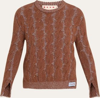 Marni Cable Knit Crewneck Sweater