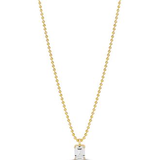 SHYMI Cubic Zirconia Pendant Necklace in Gold at Nordstrom, Size 16