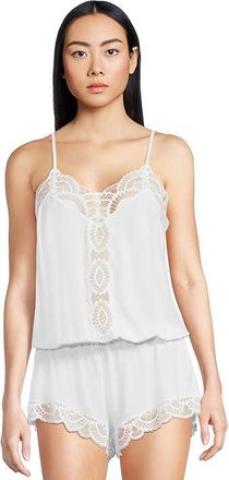 Eberjey Mariana Dreamer Teddy Womens Lingerie White : XS, Lace/Modal/Nylon