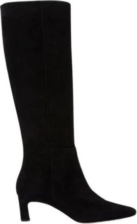 Scarosso Kira Zwarte Su&egrave;de Knielaarzen - Dames - Hoge Laarzen - Zwart - 37 EU - Su&egrave;de - Schoenen