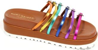 Kurt Geiger Sliders, female, Multicolor, Size: 7 US Marlo Rainbow Sliders