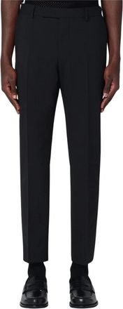 Pantaloni Torino Broeken, Heren, Zwart, L, Wol, Zwarte Wollen Blend Broek