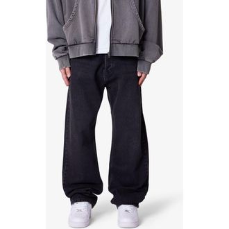 mnml Ultra Baggy Jeans in Stone Wash Black at Nordstrom, Size 28