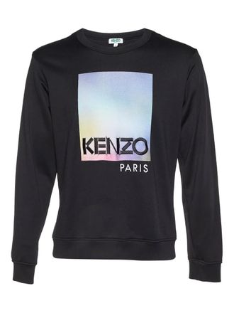 Kenzo logo-embroidered sweatshirt - Black