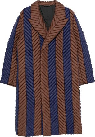 RAXXY Gewatteerde jas met visgraatpatroon - Blauw