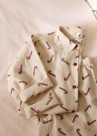 Mango Camicia pigiama cotone stampata bianco sporco - Home - 2-3 anni - MANGO HOME