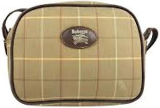 Burberry Pre-owned Cross Body Bags, female, Beige, Size: ONE SIZE Pre-owned Canvas Shoulder Bag