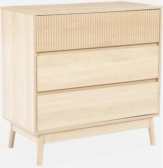 Sweeek Cómoda con efecto madera, 3 cajones