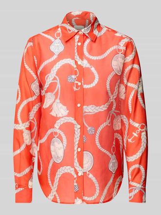 GANT Regular Fit Bluse aus Baumwoll-Seiden-Mix in Koralle, Größe 40
