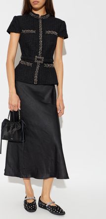 Self Portrait Dress With Shimmering Appliqu&eacute;s, Womens, Black