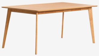 Sklum Mesa De Comedor Rectangular En Mdf Y Madera De Caucho Kerhen Sklum