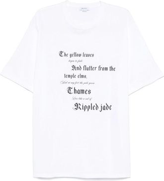 Alexander McQueen Wit Logo Geborduurde Crew Neck T-shirt - Heren - T-shirts - Wit - L - Tops