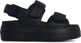 Hogan h680 Black Leather Sandals