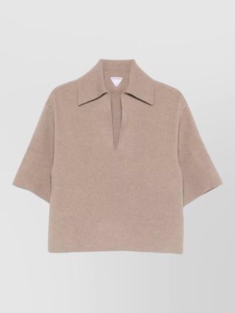 Bottega Veneta cashmere knit polo shirt short sleeves