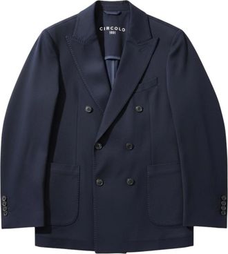 Circolo 1901 Double Breasted Jacket - Heren - Business blazers - Blauw - XL - Leer - Kostuums