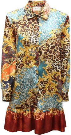 Vicolo Abito Chemisier Wo Dress - Dames - Shirt Kleedjes - Veelkleurig - S - Kleedjes