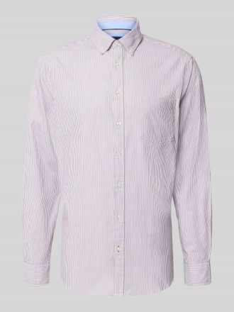 Christian Berg Regular Fit Freizeithemd mit Button-Down-Kragen in Bordeaux, Gr&ouml;&szlig;e 3XL