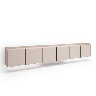 Skraut Home Mueble tv efecto madera beige 309x35x50cm colgado