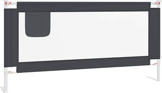vidaXL Barandilla De Seguridad Cama De Ni&ntilde;o Gris Oscuro Tela 180x25 Cm Vidaxl