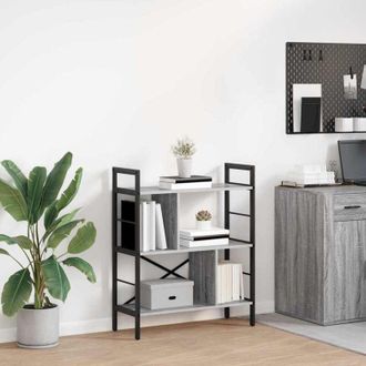 vidaXL vidaXL Libreria Grigio Sonoma 75 x 30 x 91 cm Legno multistrato