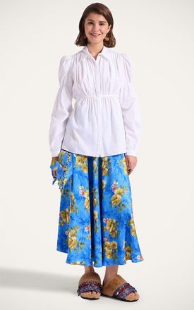 La DoubleJ Drawstring Skirt in Riptide Light Blue at Nordstrom, Size X-Small