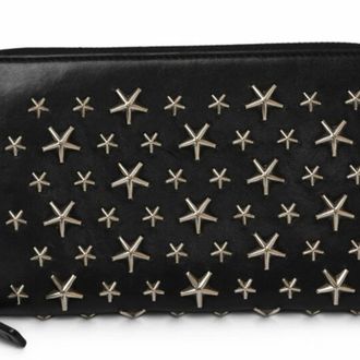 Jimmy Choo London Black Leather Long Wallet (Bi-Fold) (Pre-Owned)